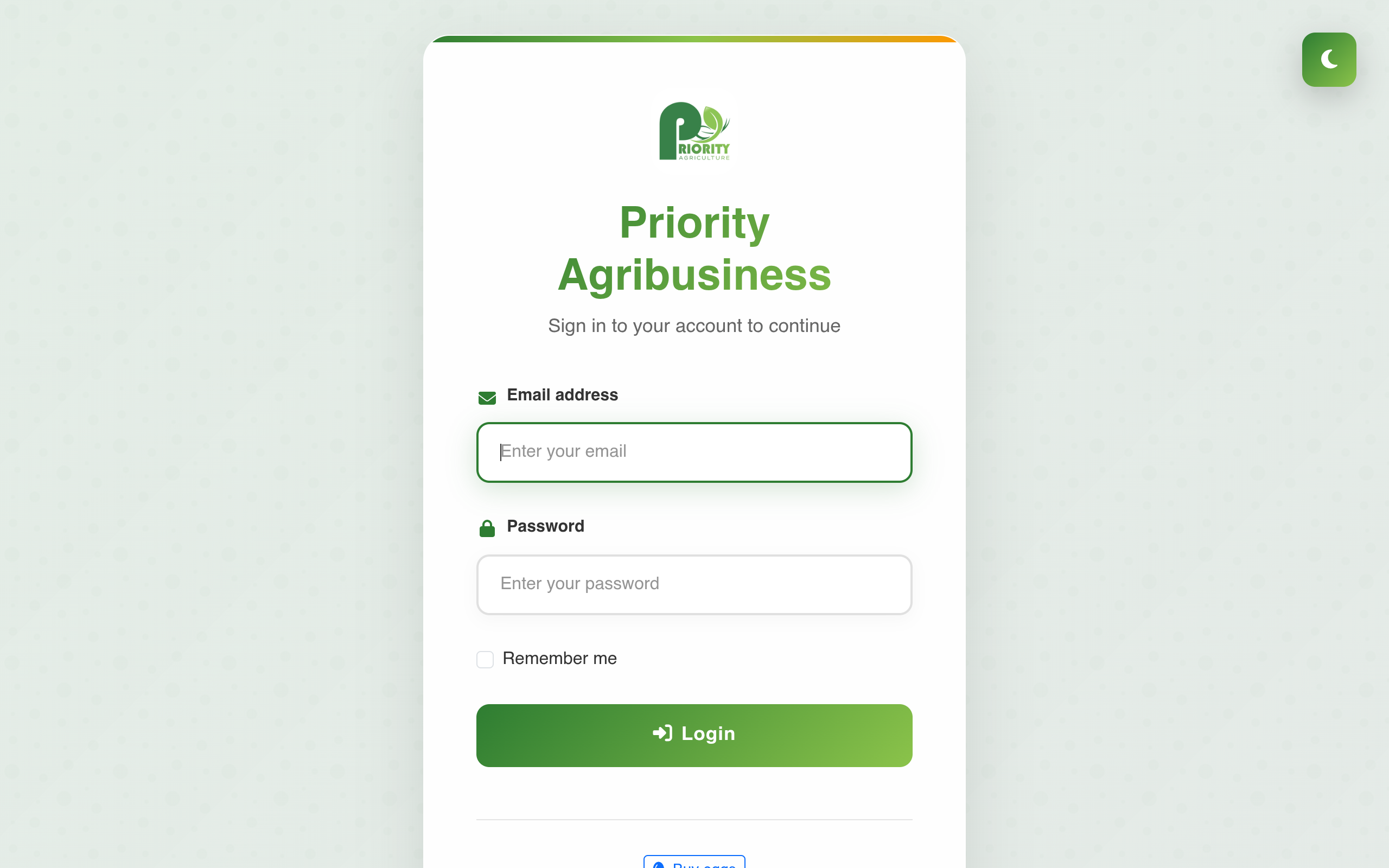 Priority Agribusiness System website preview