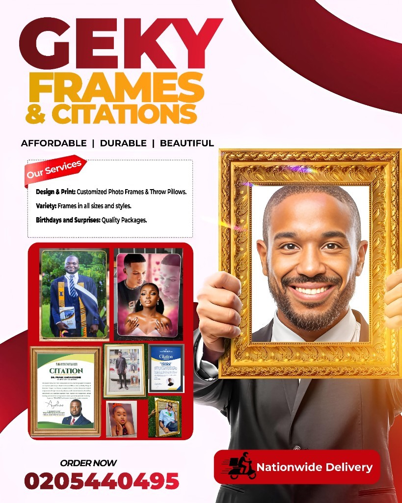 Geky Frames & Citations — A4 custom frames